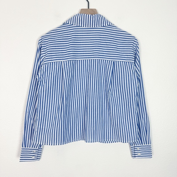 CAbi 6085 Prep School Blue Stripe Button Up Shirt Size XS EUC! - Picture 8 of 13